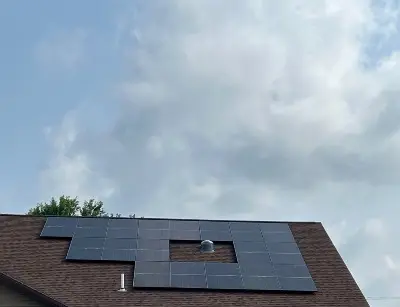 solar panels on roof, links to more information